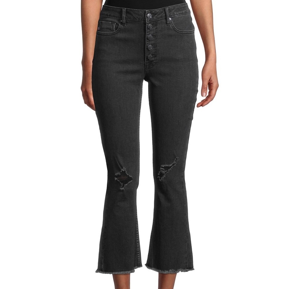 VIGOSS Gwen Kick Flare High Rise Distressed Jeans - Size 28